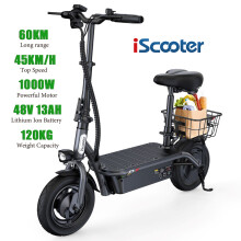 iScooter F3 1000W Elektroroller 45km/h E-Scooter 60KM 48V13AH