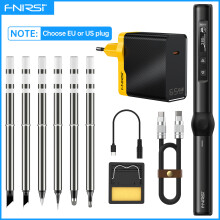 FNIRSI soldador de temperatura ajustable HS-01, 80-420 , 65W, portátil, negro