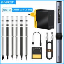 FNIRSI HS-01, soldador de temperatura ajustable, DC 24V 80-420 , estación de retrabajo portátil 65W