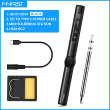 FNIRSI HS-01 soldador de temperatura ajustable, 80-420 , PD 65W, portátil, negro