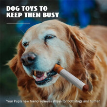 Cigarette Dog Toy, Squeaky Dog Toy, Funny Cigarette Shaped Plush Dog Self Play Toy, Interactive Toy for Small, Medium and Large Dogs