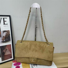 (Khaki) Ladies large diamond flap chain bag