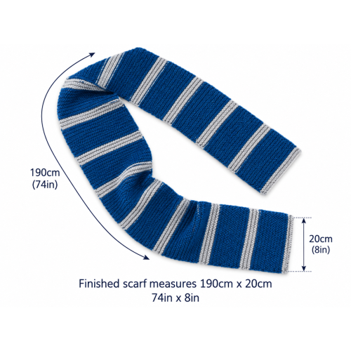 Harry Potter Harry Potter Self-Striping Scarf Yarn - Ravenclaw 1