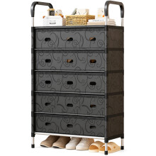 5 Tier Shoe Rack Storage Organiser Metal Stand