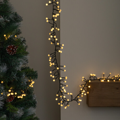 5m 500 LED Globe Cluster Christmas String Lights in Warm White
