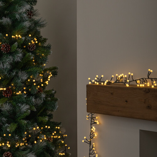 5m 500 LED Globe Cluster Christmas String Lights in Warm White 2