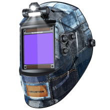 ARCCAPTAIN Schweißmaske, True Color Technologie, mit LED-Licht und automatischer Verdunkelung für MIG MAG TIG
