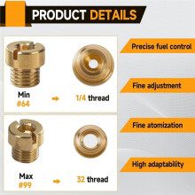 36-181 Hoofdsproeierassortimentsset voor Holley 4150 4160 4500 Carburateurs, 72 Vervangende Sproeiers 64-99
