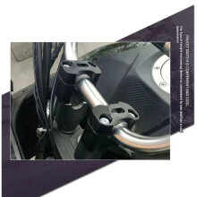 Adaptateur de Rehausseur Universel pour Guidon de Moto (22 mm et 28 mm) - Noir