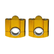 Adaptateur de Rehausseur Universel 22 mm/28 mm pour Guidon de Moto, Fixation par Collier de Serrage, Couleur Or