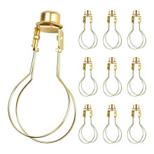 10PCS Clip Lamp Shade Adapter with 1/4-27 Decorative Finial for Easy Installation
