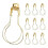 10PCS Clip  Lamp Shade Adapter with 1/4-27 Decorative Finial for Easy Installation 1