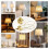 10PCS Clip  Lamp Shade Adapter with 1/4-27 Decorative Finial for Easy Installation 5