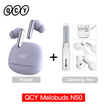QCY Melobuds N50, draadloze oortele, ANC, 6 microfoons AI, Bluetooth 5.4, Violet met pen