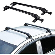Universal Autodachgepäckträger, 2er-Set Aluminium Querträger, 100 cm, 45 kg Tragkraft, schwarz