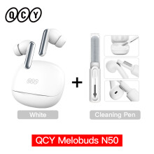 QCY Melobuds N50 draadloze oortele, wit, ANC noise cancelling, Bluetooth 5.4, met pen