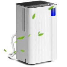 Nastopee 12L Daily Dehumidifier with 2L Water Tank, Quiet Portable Electric Dehumidifier with Sleep Mode, Humidity Monitor and Timer, White
