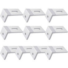 10pcs Solar Panel Mounting Brackets, 90 Degree L Brackets (for Flat Roof PV Module Installation)