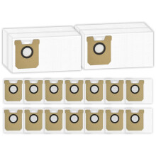 16pcs Dust Bags for Tapo RV50 Pro Omni/ RV50 Omni / RVA210 Robot Vacuum Cleaner, Disposable Vacuum Bag Accessories