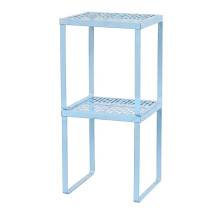 2 Stück Spind-Organizer-Regal, Stapelbar, 2-Stufig, Passend für Standard-Schulspinde, Robustes Metall-Spindregal