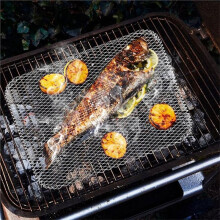 10 Pezzi di Rete Protettiva Antiaderente Monouso per Barbecue, 39 X 30 cm, per Cucinare All'Aperto
