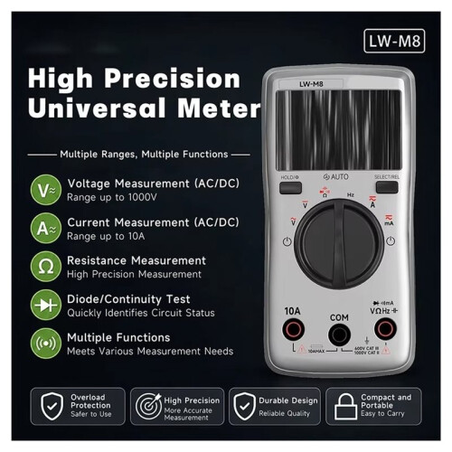 Portable Digital Multimeter  Current Multi-Function Tester for Phone Motherboard Repair Workshop Measuring Tool 2