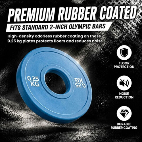 4 St. Viktskivor med Växelfunktion, 0,25 Kg, Fraktionsskiva för Styrketräning, Viktskivor, Träningsviktskivor. 1