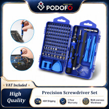 Podofo Präzisionsschraubendreher-Set 122-in-1, 84 Teile aus Chrom-Vanadium-Stahl, blau, für Elektronik und Uhren