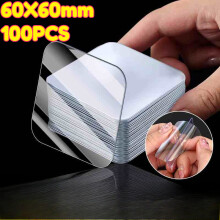 Nano-Klebeband doppelseitig, transparent, 60x60mm, 100 Stück, für Heim-DIY und Haushalt