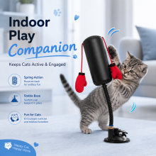 Katzen-Boxsack, interaktives Spielzeug mit Boxhandschuhen, strapazierfähiger Stoff, für Innenbereich