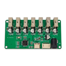 USB 2.0 Hubmodule 1 Tot 7 Poorten, Gevoede USB-Splitterkaart, Zevenpoorts USB-Uitbreidingsmodule met Voeding Type-C