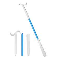 Schoenlepel, Aankleedstok en SokkenuitTrekhulp met een Lengte van 90 cm (35,5 Inch) - Veelzijdig en Verstelbaar Aankleedhulpmiddel