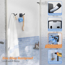 Towel Hooks for Bathrooms, Robe Bath Towel Double Hooks,Wall Screw Mounting, for Shower, Kitchen,Door,Hanging Bath Towel