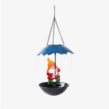 Mangeoires pour oiseaux sauvages en forme de parapluie, plateau décoratif en forme de gnome, mangeoires à suif pour jardin, cour, ferme et pelouse.