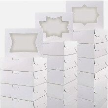 8 Inch Cookie Treat Boxes White Bakery Boxes Th 3 Style Window For Cookie, Pastry, Dessert ,chocolate Covered Strawberry And Candy Gift-givi