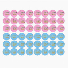 48 Pieces Gender Reveal Stickers Games Team Boy Team Girl Perfect