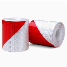 Reflective Tape, 2 Pcs 3m*50mm Prismatic Waterproof Slanted Shape Safety Warning Tape Roll Self-adhesive Vinyl Safety Adhesive Tapered And W