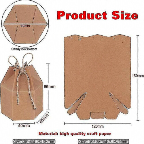 50pcs Handcraft Paper Candy Box Wedding Candy Boxes Diy Party Gift Box 2