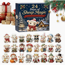 Adventný kalendár 2D 2026 Tučniak 24-dňový dekoratívny malý ornament zvierací vianočný stromček dekorácia do d