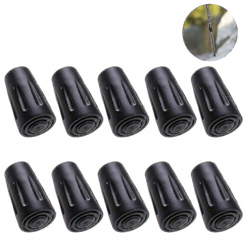 Walking Stick Rubber Tips Ferrules 10 Pack Trekking Pole Protector 1