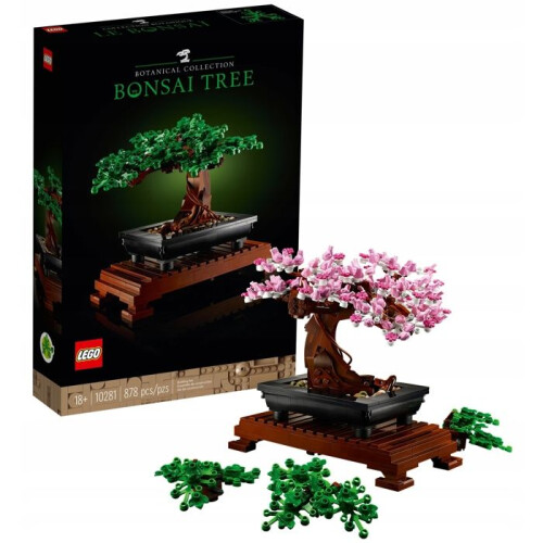 LEGO-Bausatz - Bonsai-Baum (10281) - 878 Teile - Anpassbares Modell Grün/Rosa - Biobasierter Kunststoff