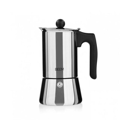 Cafeteira de espresso - BEEM - 200 ml - 4 xícaras - Aço inoxidável - Compatível com indução