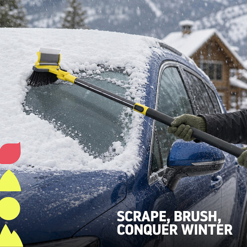 3-in-1 Extendable Ice Scraper Snow Brush 2