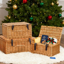 Wickerfield Honey Wicker Gift Hamper Baskets - Set of 3