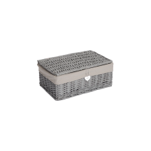 Wickerfield Grey Wicker Storage Basket - Large