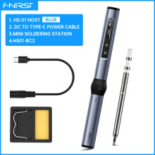 FNIRSI HS-01 Soldador de temperatura ajustable, DC 24V 80-420 , estación de retrabajo portátil 65W