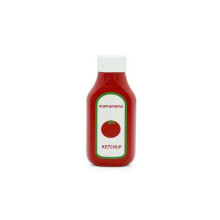 Brinquedo de imitação - MAMAMEMO - Garrafa de ketchup - Em madeira - Vermelha - Altura 10 cm