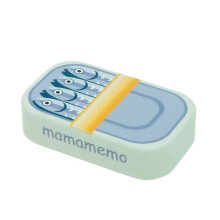 Brinquedo de imitação - MAMAMEMO - Lata de sardinhas - Madeira cinza - FSC 100% - 6,5 x 4 x 1,5 cm