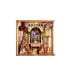 Puzzel 3D - CARTARTEM - Mini Boek Nook Notenkraker - Vooraf gesneden multiplex - Kerstscène - Magnetische rug