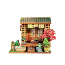 Puzzel 3D - CARTARTEM - Mini Boek Nook Zen Tuin - Hout - Voorgestanste onderdelen (zonder lijm) - Magnetisch oppervlak